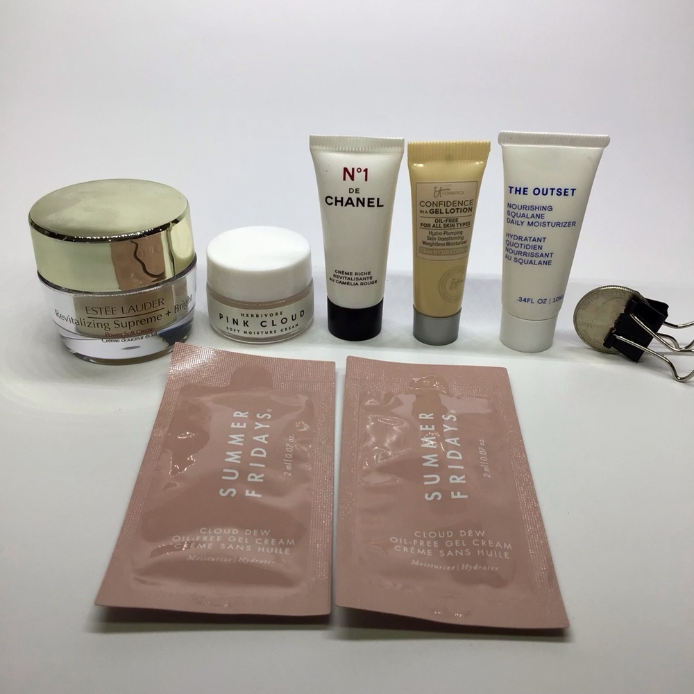 7PC FACE CREAM MINIS BUNDLE! N°1 CHANEL Estee Lauder IT Herbivore OUTSET + NEW
